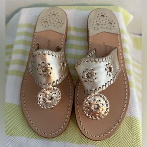 Jack Rogers Flat Sandal - Platinum Gold